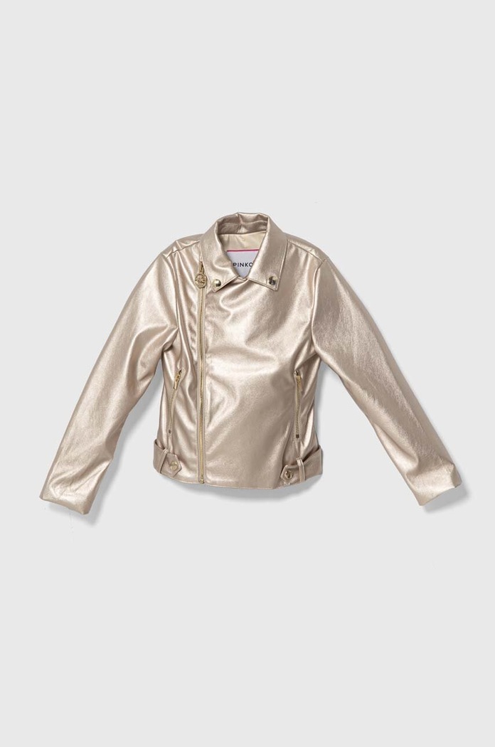 Pinko Up geaca ramones pentru copii cu captuseala aur S4PIJGJK011