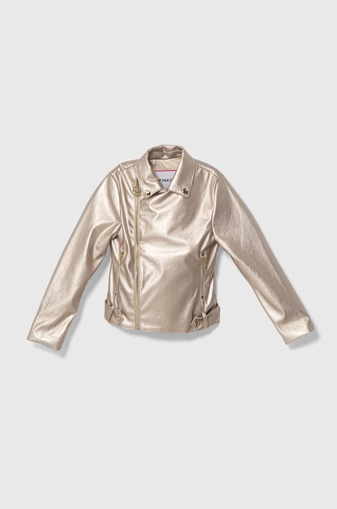 Pinko Up geaca ramones pentru copii cu captuseala aur S4PIJGJK011