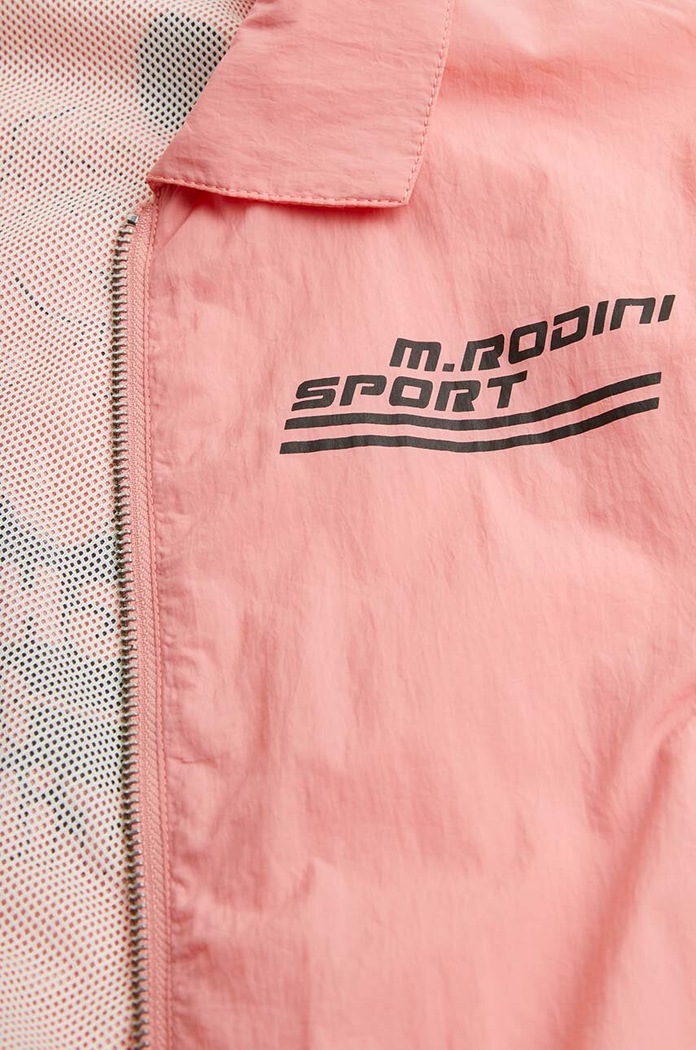 Dětská bomber bunda Mini Rodini Weight lifting 2421010328 růžová