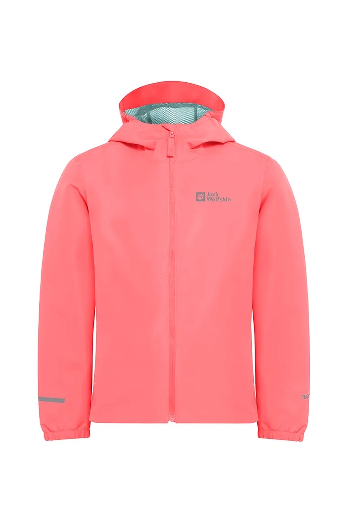 Jack Wolfskin kurtka przeciwdeszczowa dziecięca FLAZE pozostałe różowy 1609263.92.152