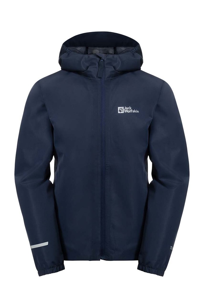 Detská nepremokavá bunda Jack Wolfskin FLAZE jemné zateplenie tmavomodrá 1609263.92.152