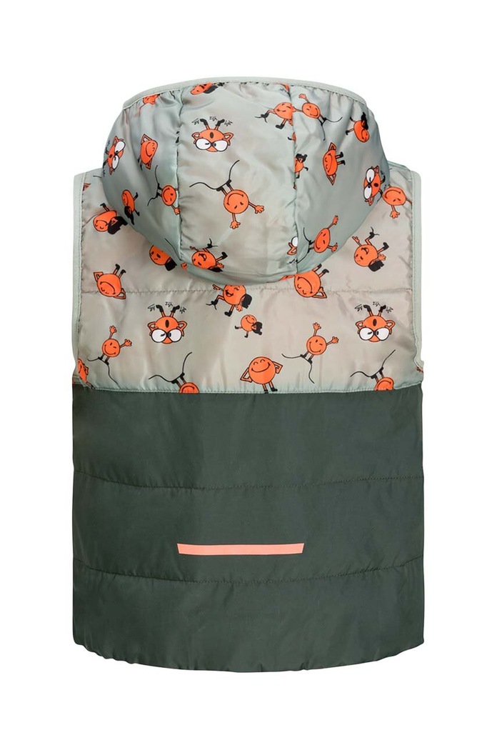 Dětská vesta Jack Wolfskin SMILEYWORLD AOP VEST 1610781. šedá SS24
