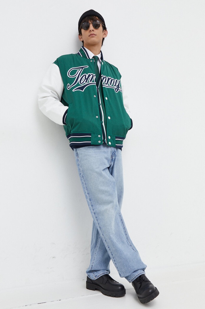 Bomber jakna Tommy Jeans DM0DM17880 zelena SS24