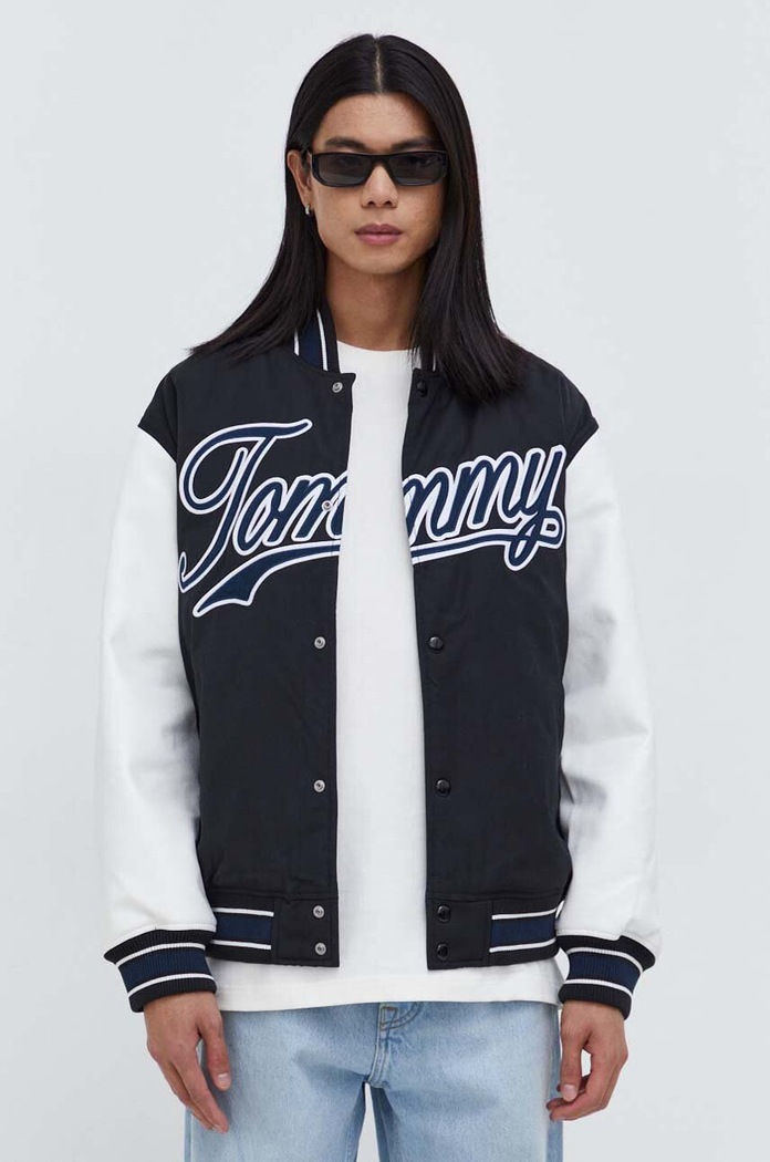 Tommy Jeans kurtka bomber nieocieplane czarny DM0DM17880