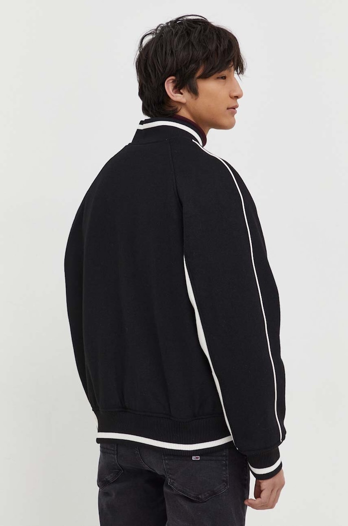 Odzież Tommy Jeans kurtka bomber z domieszką wełny DM0DM17884 czarny
