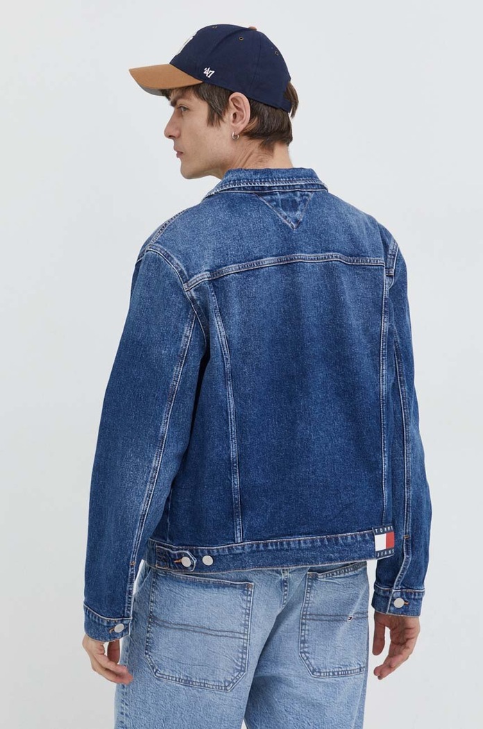 Odzież Tommy Jeans kurtka jeansowa DM0DM18242 niebieski