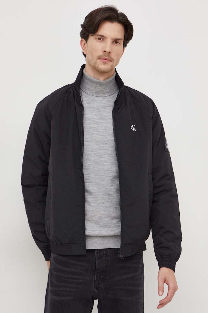Bunda Calvin Klein Jeans jemné zateplenie čierna J30J324697