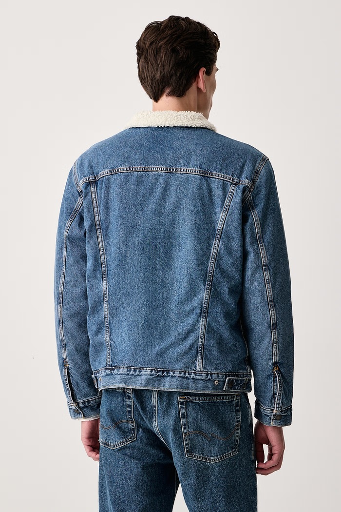 Odzież Levi's Krótka kurtka męska sztruksowa TYPE 3 SHERPA 16365 niebieski