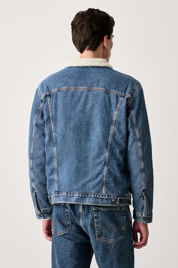 Odzież Levi's Krótka kurtka męska sztruksowa TYPE 3 SHERPA 16365 niebieski