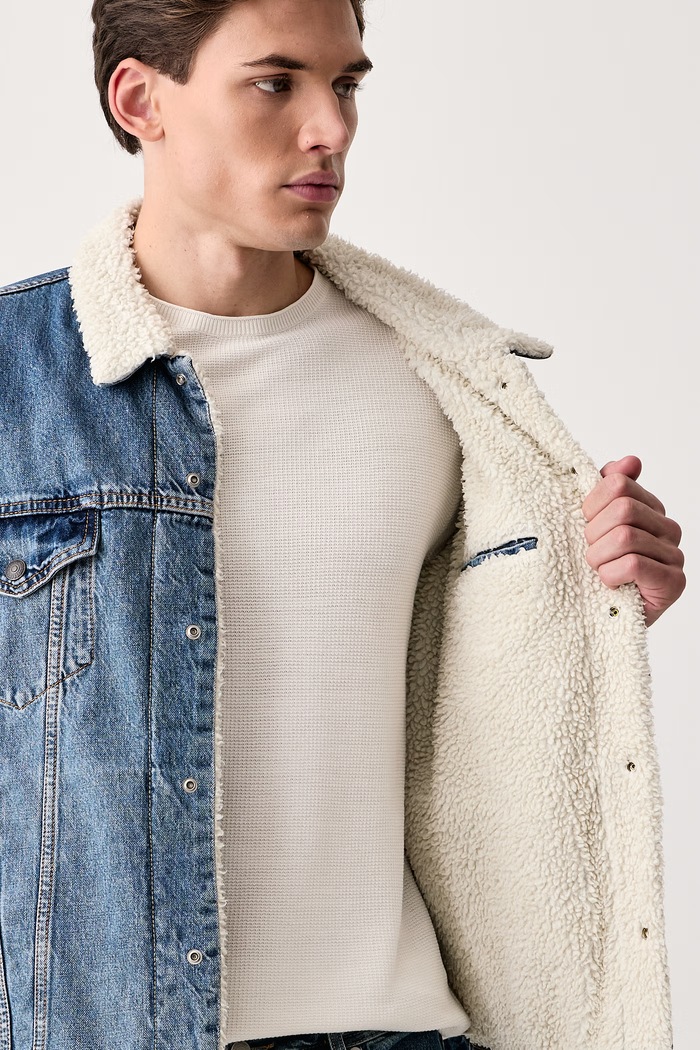 Levi's Krótka kurtka męska sztruksowa TYPE 3 SHERPA 16365