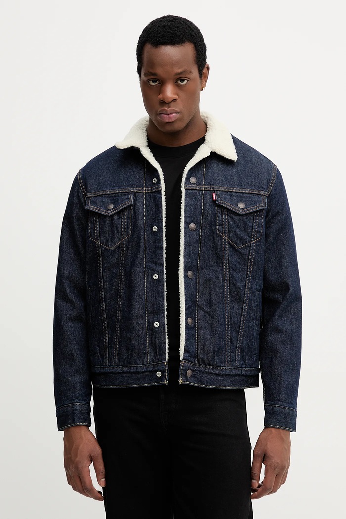 Levi's kurtka jeansowa pozostałe granatowy 16365