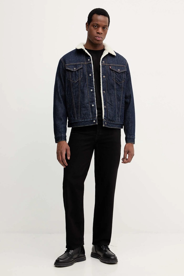 Levi's kurtka jeansowa 16365 granatowy AW25