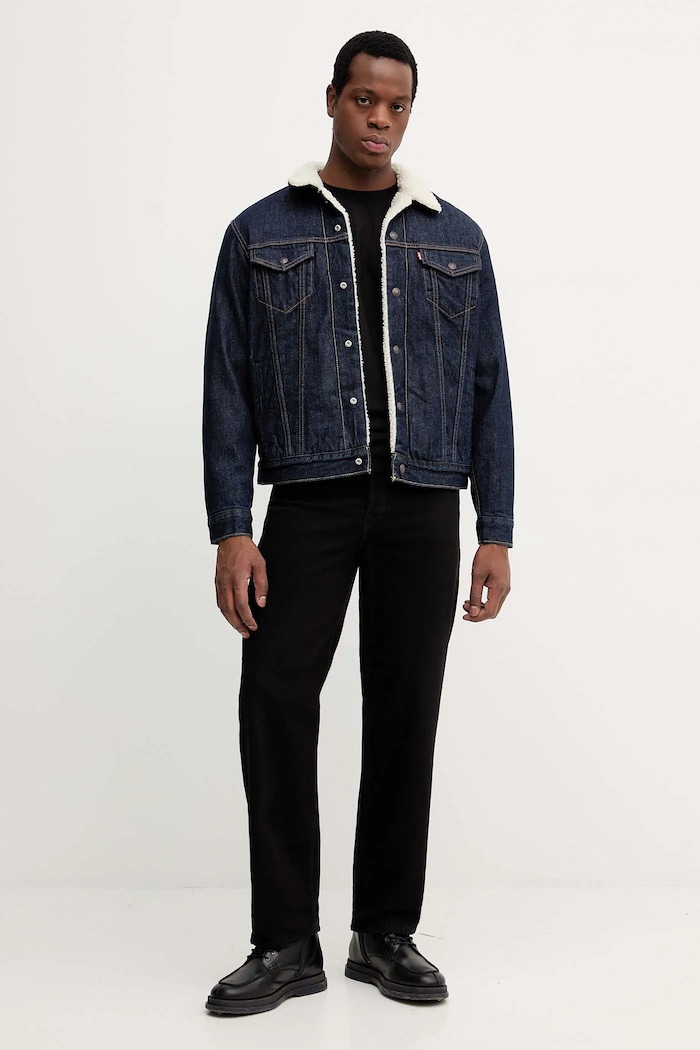 Levi's kurtka jeansowa 16365 granatowy AW25