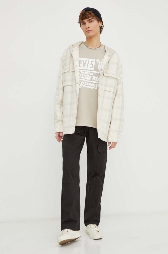 Levi's jacheta de bumbac A7264 bej SS24