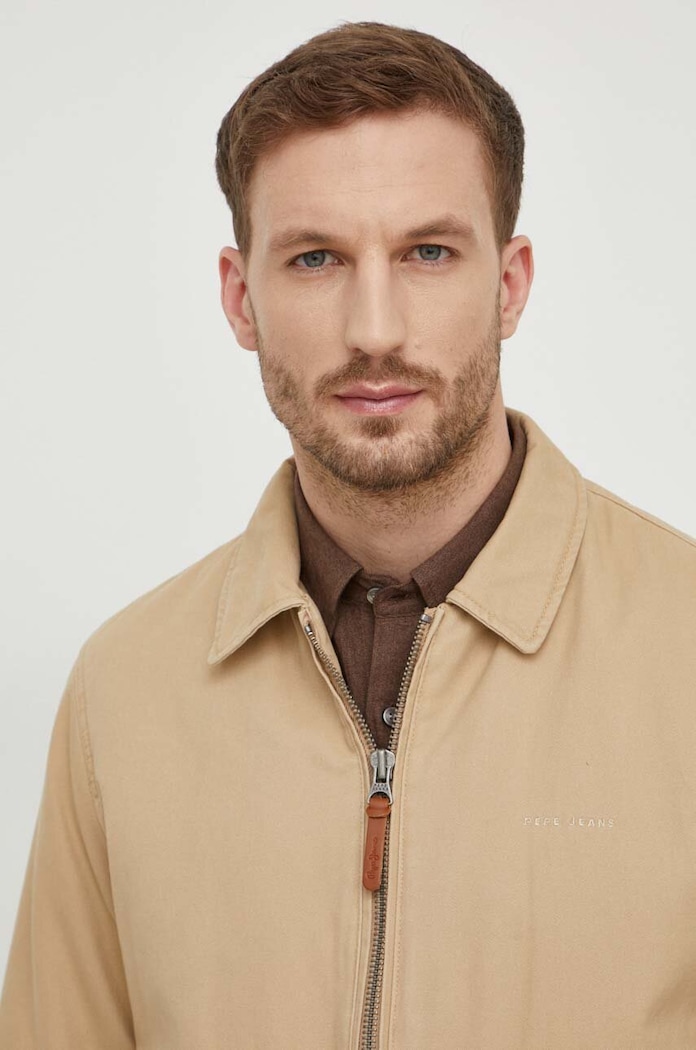 Памучно яке Pepe Jeans VACHEL бежов PM402873