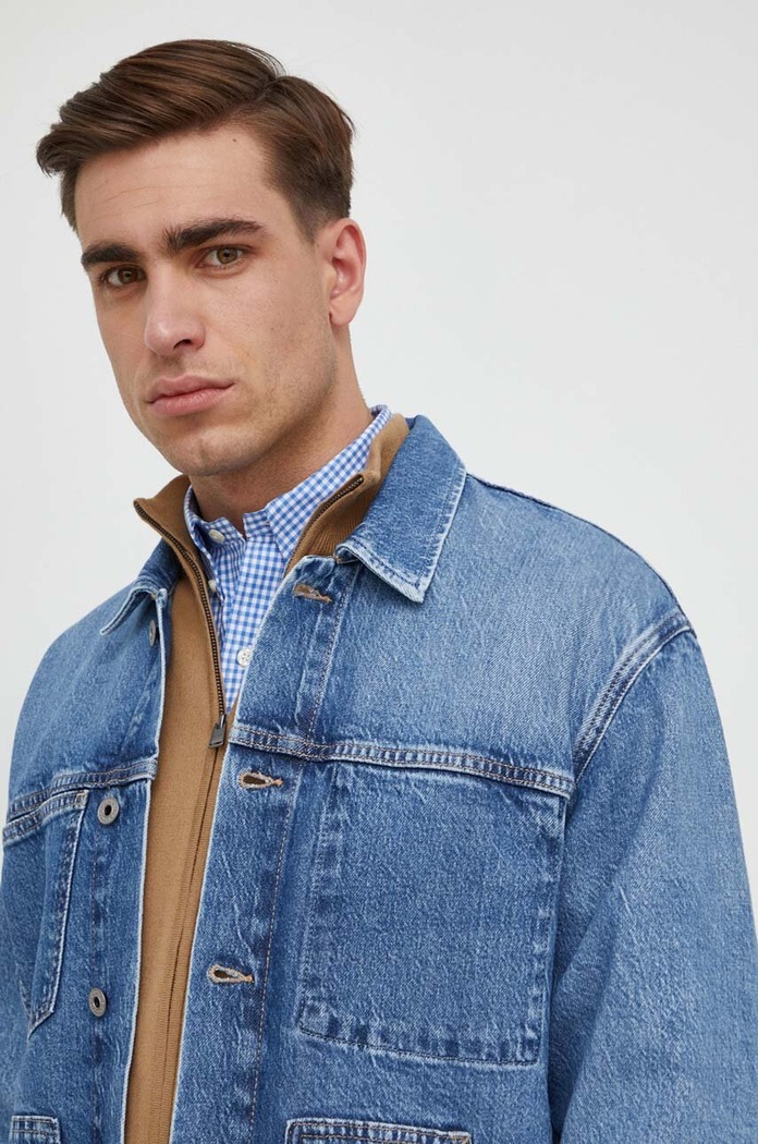 Τζιν μπουφάν Pepe Jeans YOUNG WORK μπλε PM402884