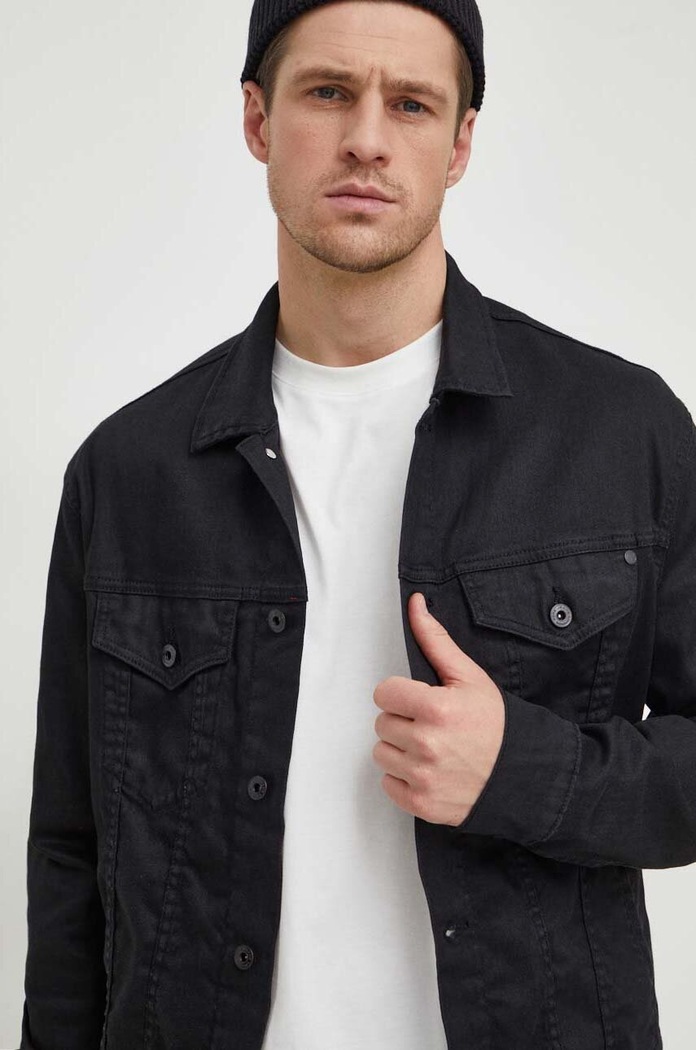 Pepe Jeans kurtka jeansowa PINNERS COATED czarny PM402885