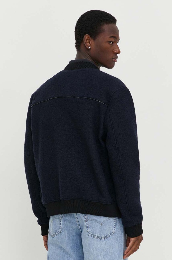 Ρούχα Μάλλινο μπουφάν bomber The Kooples HBLO28006K σκούρο μπλε