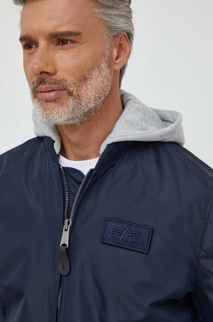 Bunda Alpha Industries MA-1 TT Hood tmavomodrá 196108