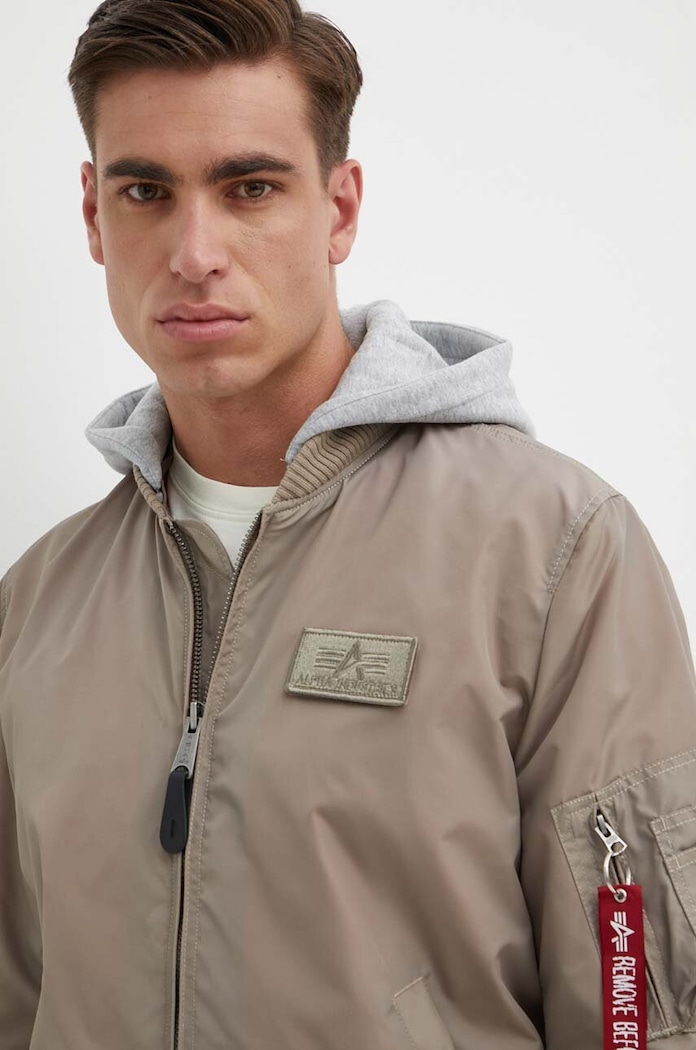Μπουφάν Alpha Industries MA-1 TT Hood 196108 μπεζ