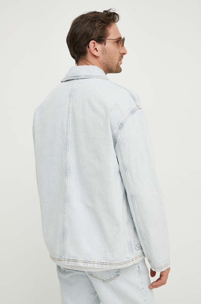 Oblečení Džínová bunda American Vintage VESTE ML COL CHEMISE JOY16IE24 modrá