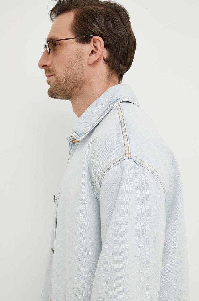 Džínová bunda American Vintage VESTE ML COL CHEMISE JOY16IE24 modrá