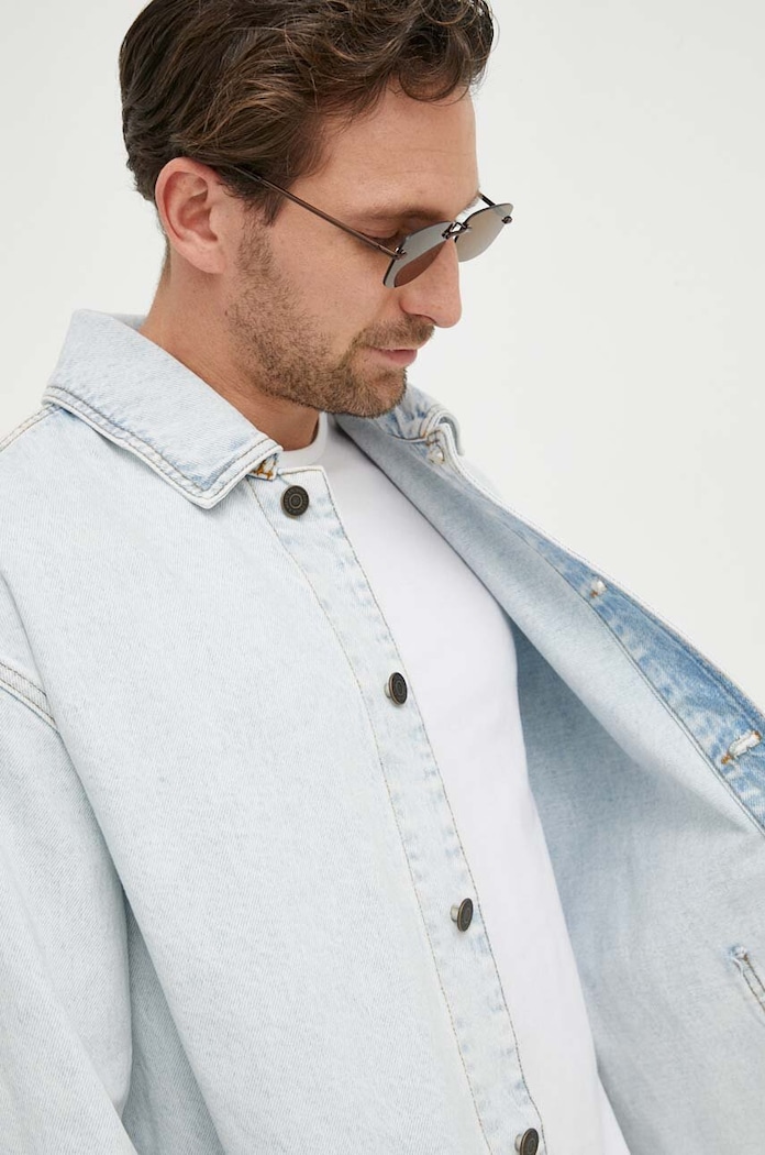 Džínová bunda American Vintage VESTE ML COL CHEMISE JOY16IE24