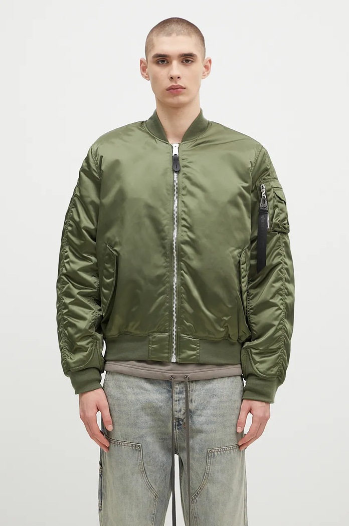 Bomber jakna Alpha Industries MA-1 UV s toplom postavom zelena 146115UV