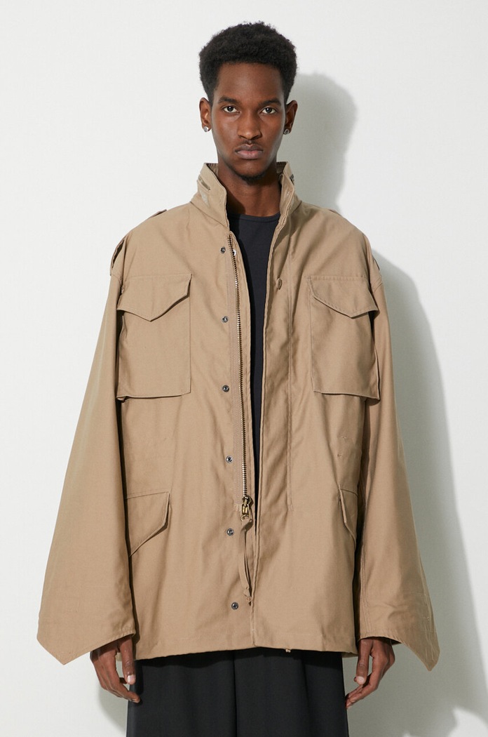 Bunda Alpha Industries M-65 s kapucí béžová 100103
