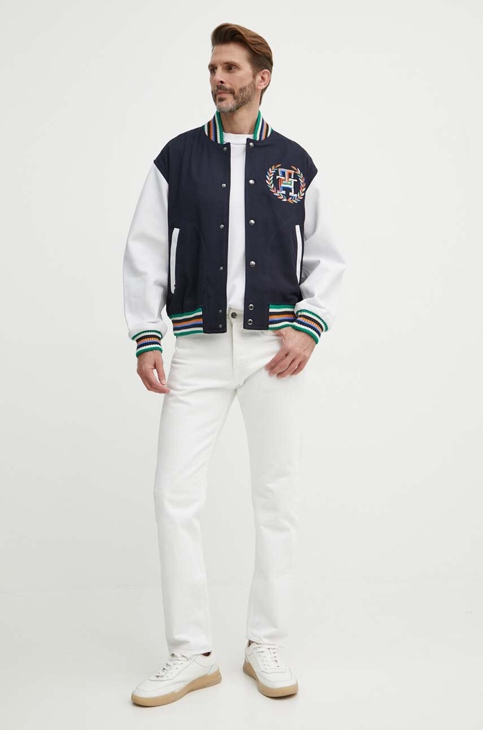 Bomber jakna Tommy Hilfiger MW0MW34475 mornarsko plava SS24