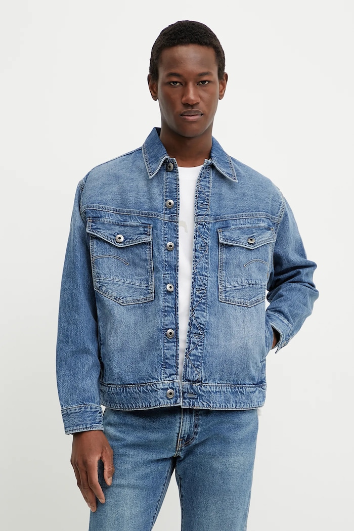 G-Star geacă jeans necaptusit albastru D23593.D536