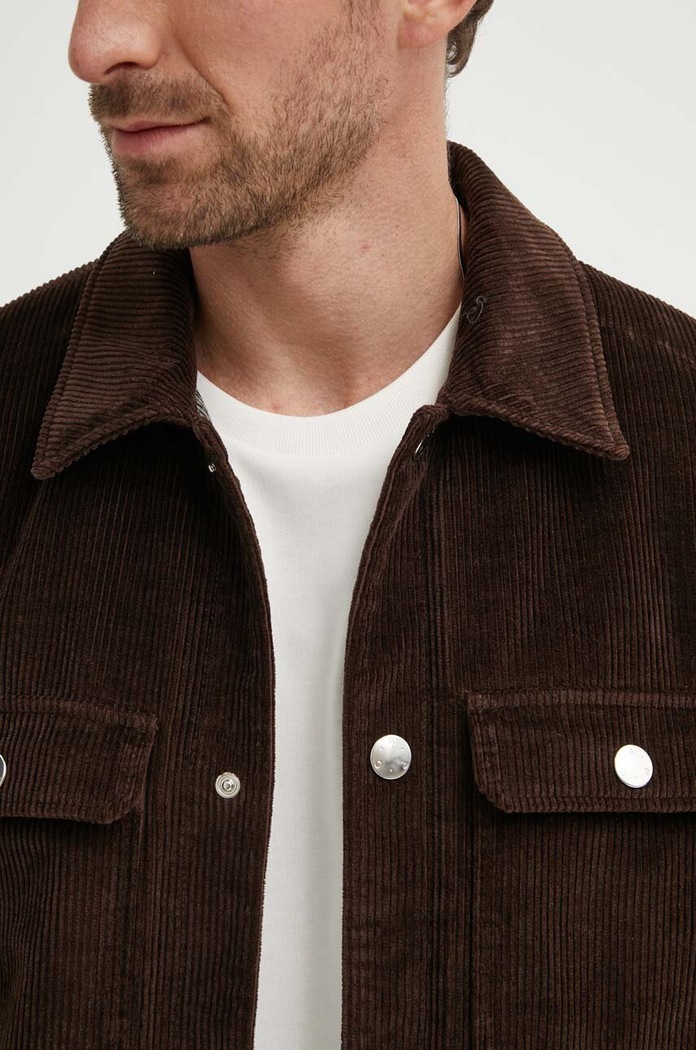Manšestrová bunda A.P.C. Blouson Alex COGVV.H02625.CAE hnědá