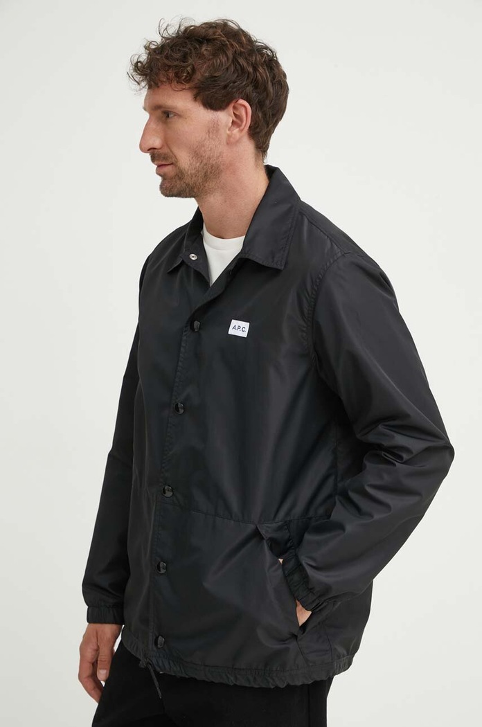 A.P.C. Geacă cu aspect de cămașă Blouson Aleksi negru PAAFA.H02739.LZZ