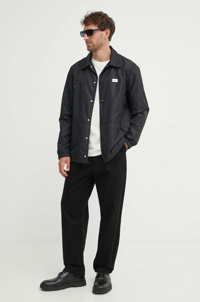 A.P.C. Geacă cu aspect de cămașă Blouson Aleksi PAAFA.H02739.LZZ negru SS24