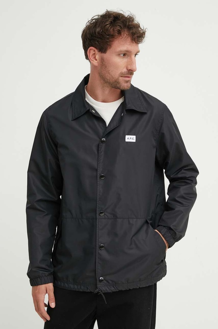 Geacă cu aspect de cămașă Blouson Aleksi A.P.C. PAAFA.H02739.LZZ negru