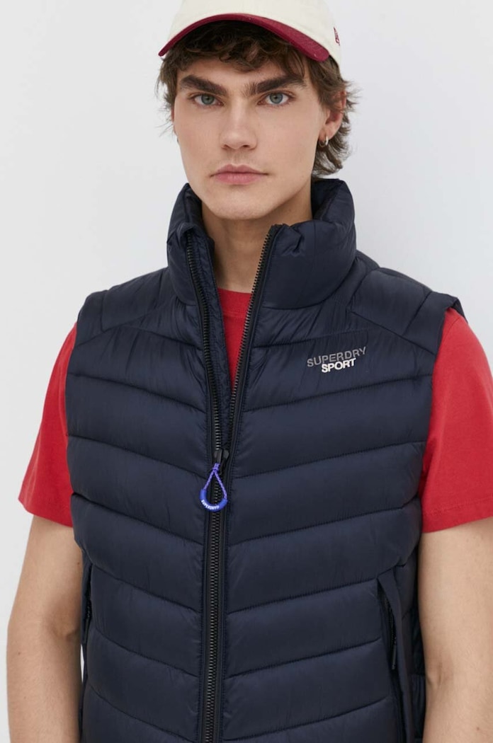 Superdry bezrękawnik bez kaptura granatowy M5011895A.98T