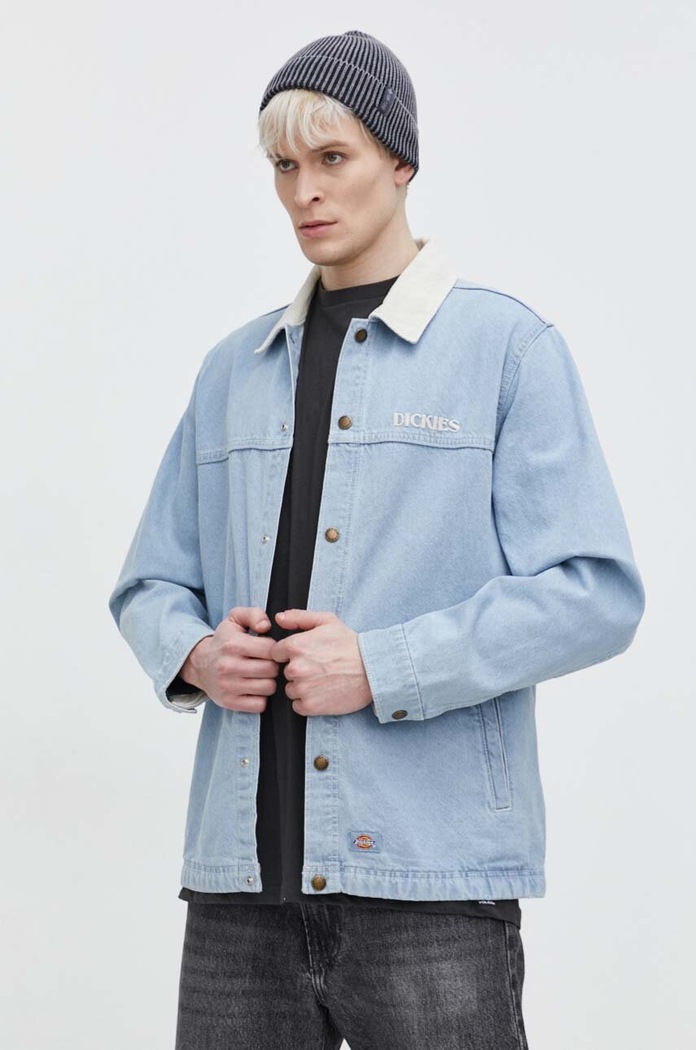 Dickies kurtka jeansowa HERNDON JACKET bez kaptura niebieski DK0A4YQM