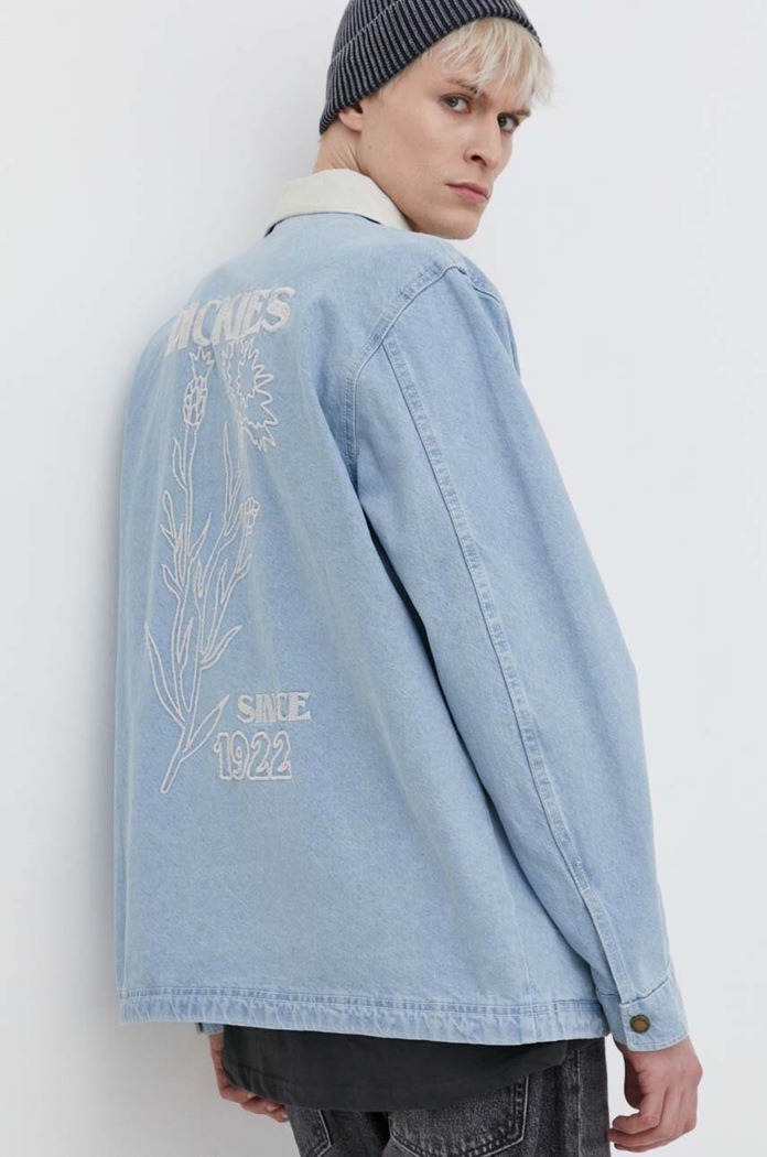 Odzież Dickies kurtka jeansowa HERNDON JACKET DK0A4YQM niebieski