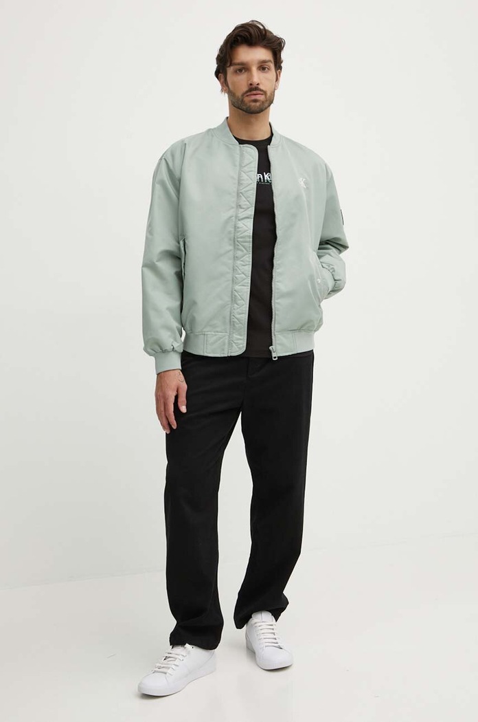Bomber jakna Calvin Klein Jeans J30J325110 zelena SS24