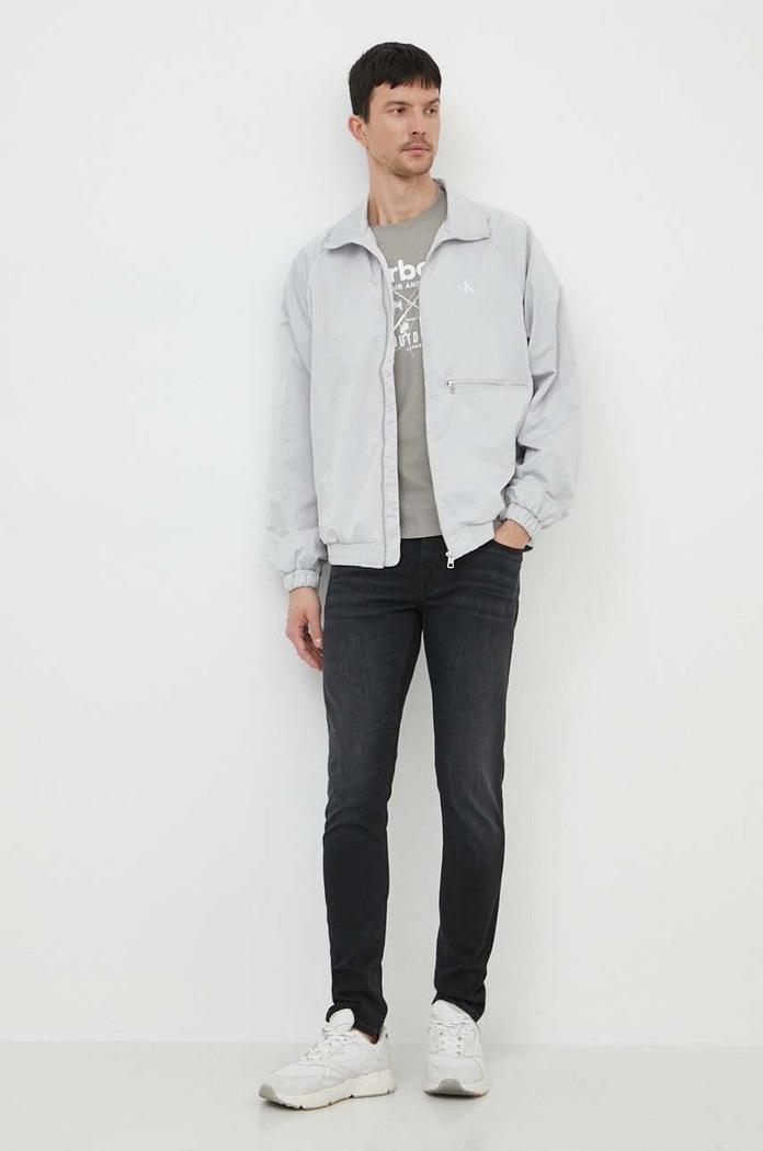 Calvin Klein Jeans geacă J30J325111 gri SS24