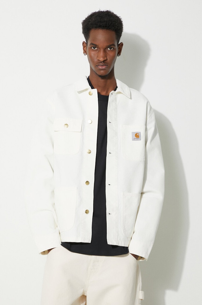 Carhartt WIP kurtka jeansowa Michigan Coat nieocieplane beżowy I031519.0DJ02