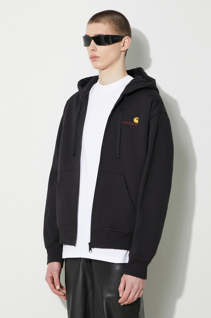Carhartt WIP sweatshirt Hooded American Script Jacket black I033063.89XX