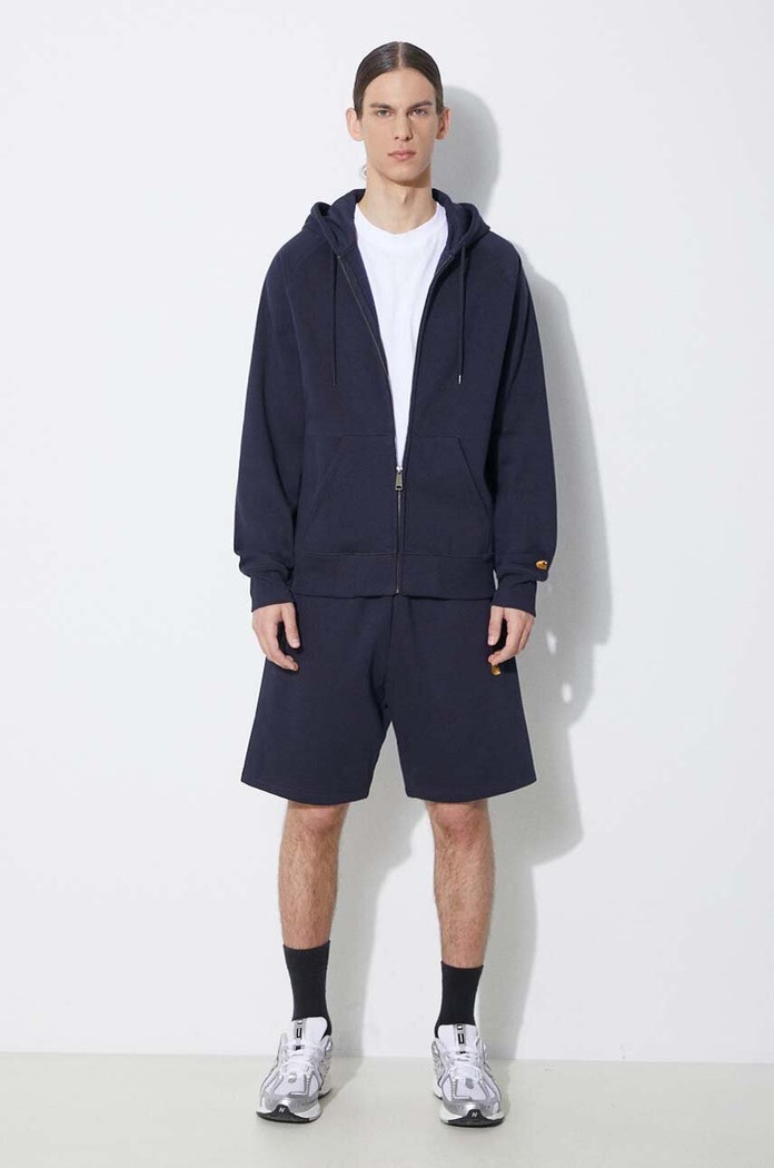 Dukserica Carhartt WIP Hooded Chase Jacket I033664.00HXX mornarsko plava AW25