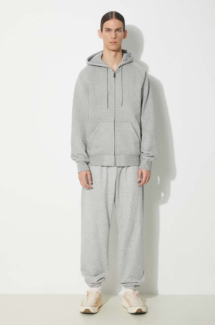 Mikina Carhartt WIP Hooded Chase Jacket I033664.00MXX sivá AW24