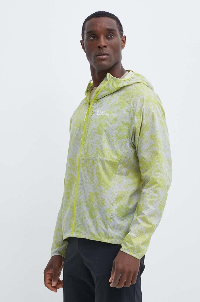 Turistická bunda Jack Wolfskin PRELIGHT WIND JKT nezateplené žltá 1307861