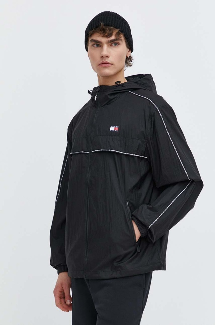 Tommy Jeans rövid kabát nem szigetelt fekete DM0DM18697