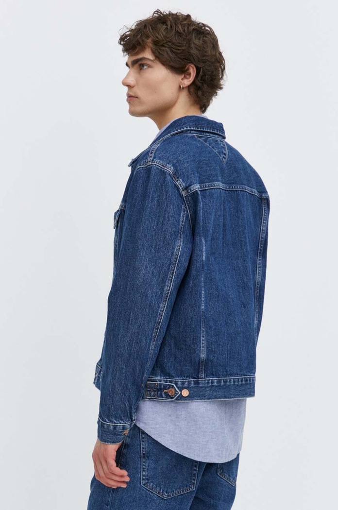 Odzież Tommy Jeans kurtka jeansowa DM0DM18782 granatowy