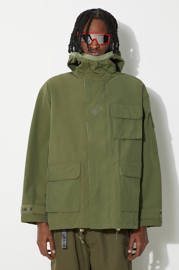 Human Made giacca Mountain Parka non isolato verde HM27JK004
