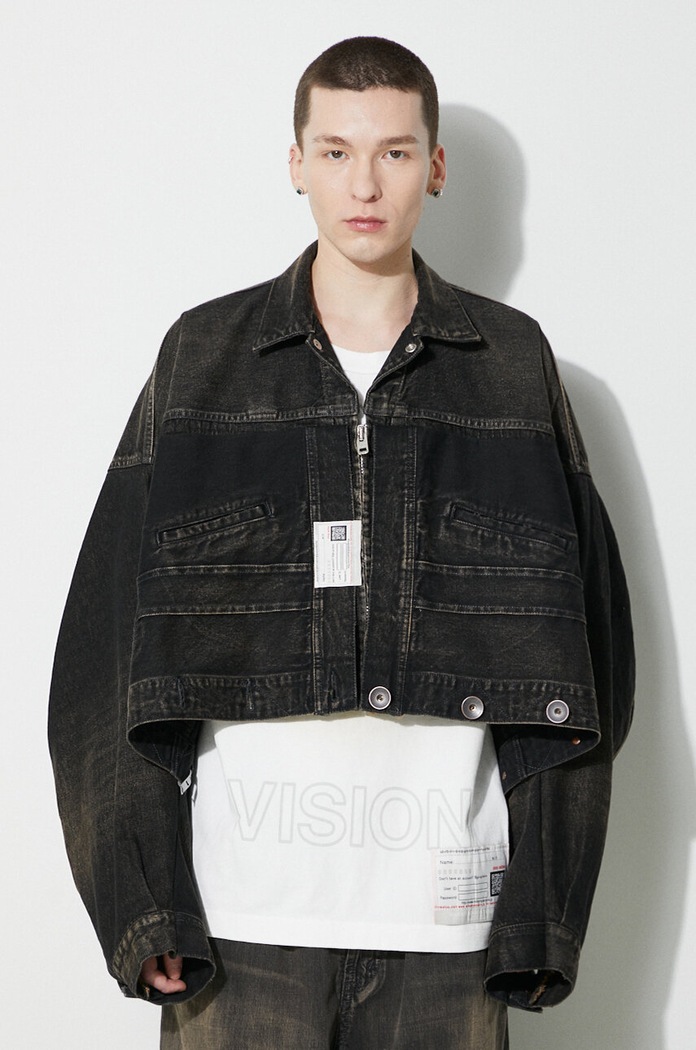 Maison MIHARA YASUHIRO denim jacket Combination Denim Jacket A12BL022 black