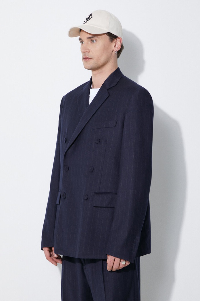 424 wool jacket Double Breast Jacket navy FF4SMJ10BP.TR351.560